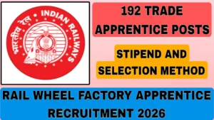 Rail Wheel Factory Apprentice Recruitment 2026