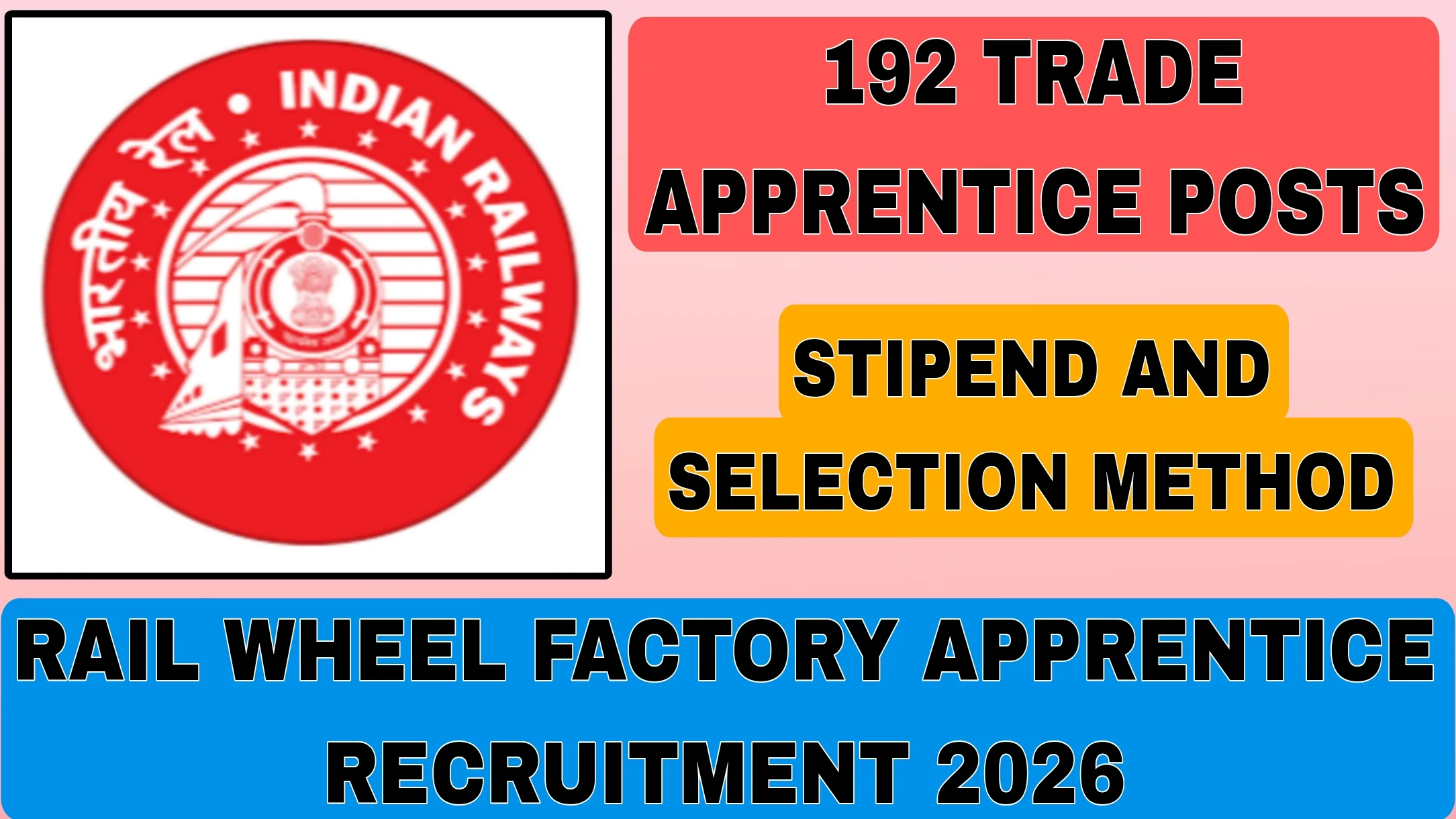 Rail Wheel Factory Apprentice Recruitment 2026