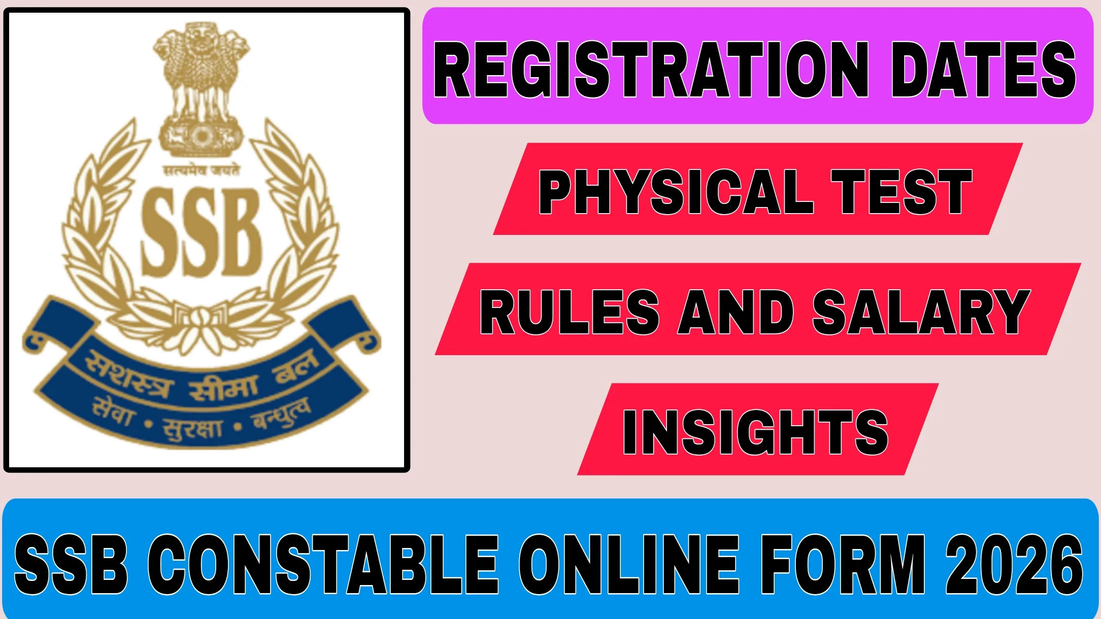 SSB Constable Online Form 2026