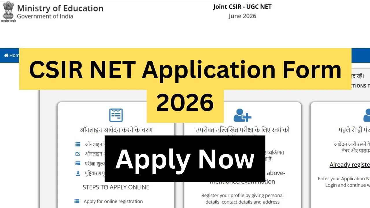 CSIR NET Application Form 2026