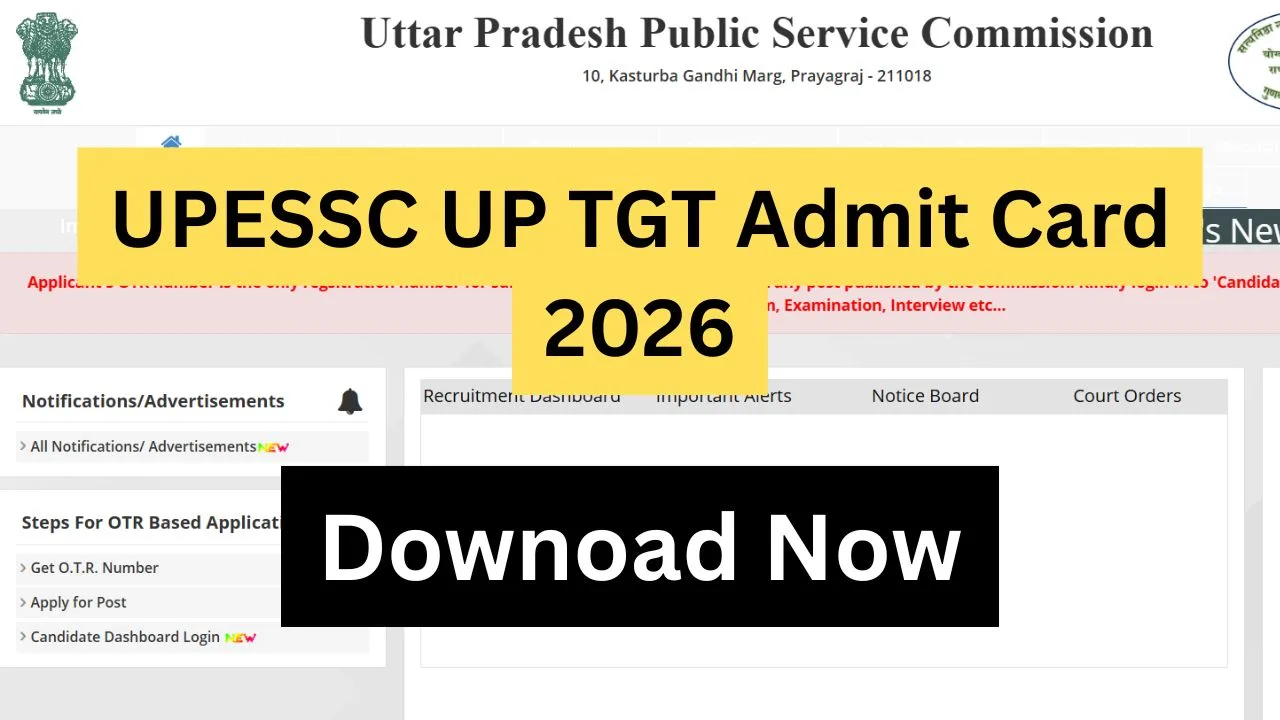UPESSC UP TGT Admit Card 2026